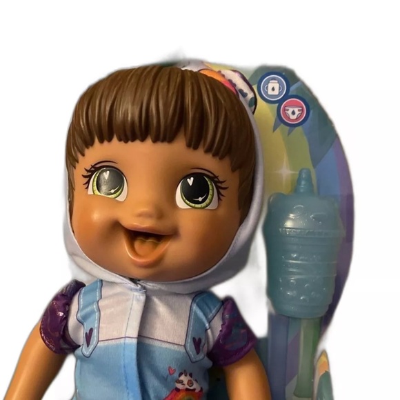 *NEW* Baby Alive Tinycorns Panda Unicorn Baby Doll With Bottle Diaper - Picture 6 of 7